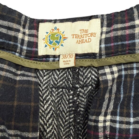 The Territory Ahead Mens Wool Blend Pants 38/30 Black Herringbone Tweed Classic - Picture 5 of 12
